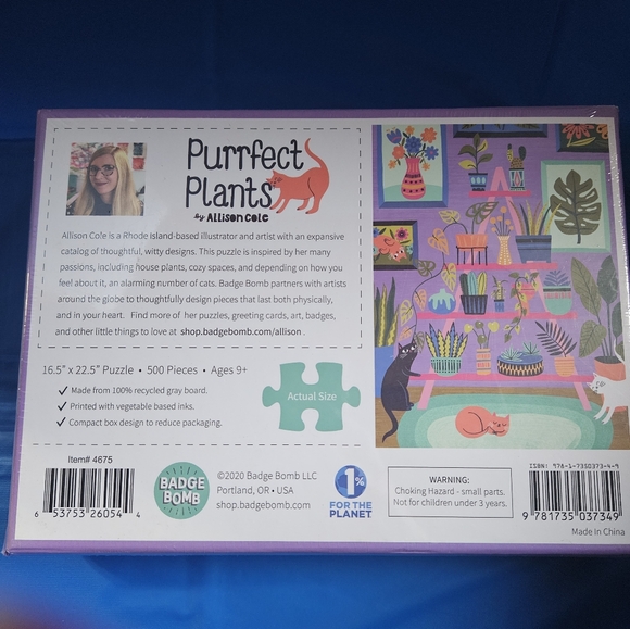Purrfect Plants Badge Bomb Puzzle - Picture 2 of 3